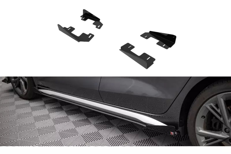 Maxton Design Street Pro Schweller Flaps Audi S3 / A3 S-Line 8Y Hochglanz schwarz – Ansicht 1
