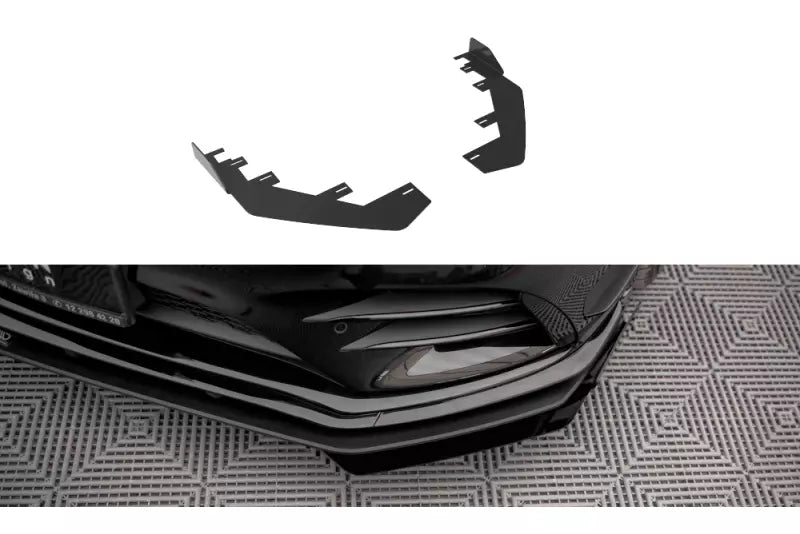 Maxton Design Street Pro Diffusor Flaps Mercedes A35 AMG / AMG-Line Aero Pack W177 Hochglanz schwarz – Ansicht 1