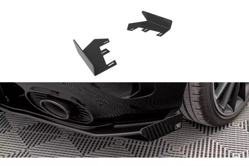 Maxton Design Street Pro Heckdiffusor Flaps Mercedes A35 AMG Hatchback Aero Pack W177 Hochglanz schwarz – Ansicht 1