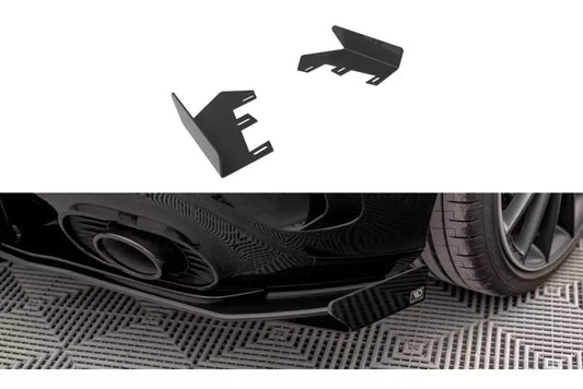 Maxton Design Street Pro Heckdiffusor Flaps Mercedes A35 AMG Hatchback Aero Pack W177 Hochglanz schwarz – Ansicht 1