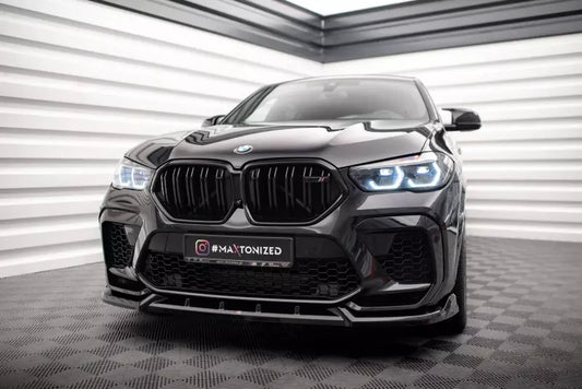 Maxton Design Frontlippe V.2 für BMW X6 M F96 Hochglanz schwarz – Ansicht 1