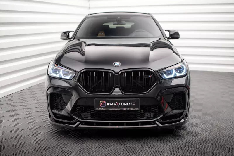 Maxton Design Frontlippe V.2 für BMW X6 M F96 Hochglanz schwarz – Ansicht 2