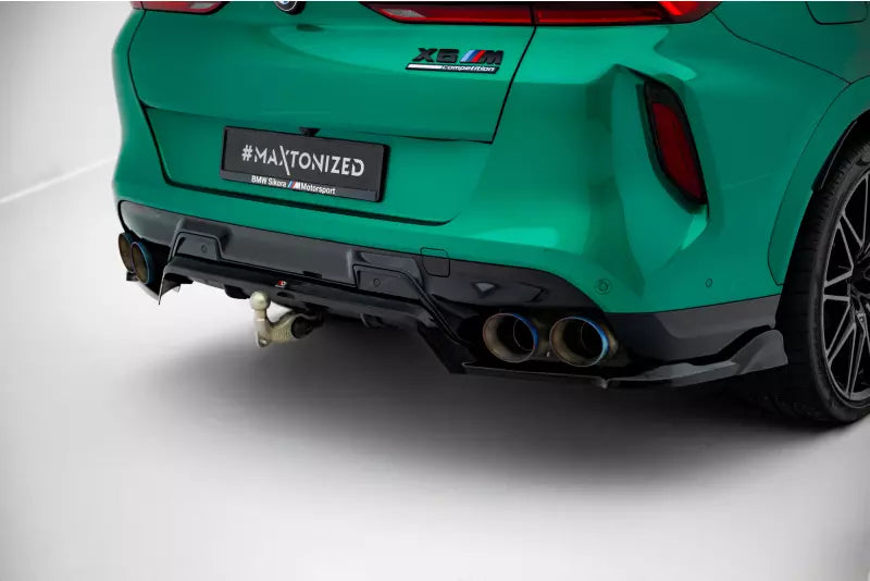 Maxton Design Heckdiffusor DTM Look für BMW X6 M F96 Hochglanz schwarz – Ansicht 1