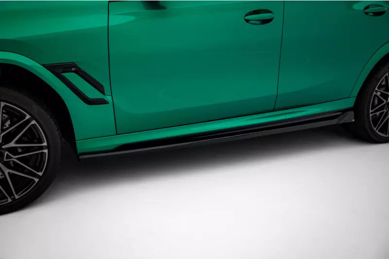 Maxton Design Seitenschweller (Paar) für BMW X6 M F96 / M-Pack G06 Facelift (2023-)Hochglanz schwarz – Ansicht 1
