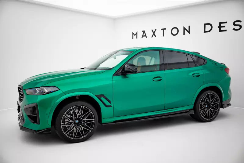 Maxton Design Seitenschweller (Paar) für BMW X6 M F96 / M-Pack G06 Facelift (2023-)Hochglanz schwarz – Ansicht 2