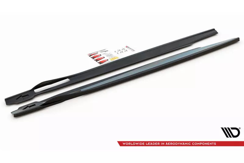 Maxton Design Seitenschweller (Paar) für BMW X6 M F96 / M-Pack G06 Facelift (2023-)Hochglanz schwarz – Ansicht 4
