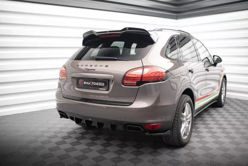 Maxton Design Heckspoiler Lippe für Porsche Cayenne Mk2 Hochglanz schwarz – Ansicht 3