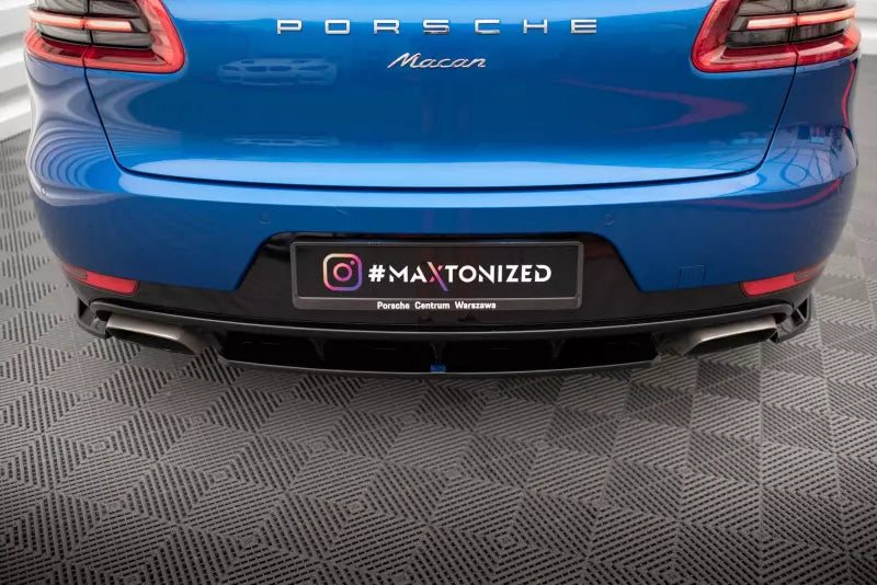 Maxton Design Heckdiffusor für Porsche Macan Mk1 Hochglanz schwarz – Ansicht 1