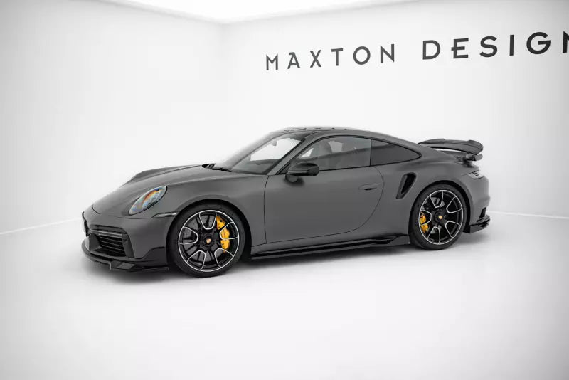 Maxton Design Seitenschweller (Paar) für Porsche 911 Turbo S 992 Hochglanz schwarz – Ansicht 2