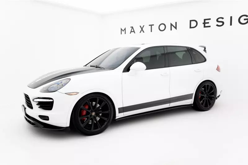 Maxton Design Seitenschweller (Paar) für Porsche Cayenne Mk2 Hochglanz schwarz – Ansicht 2