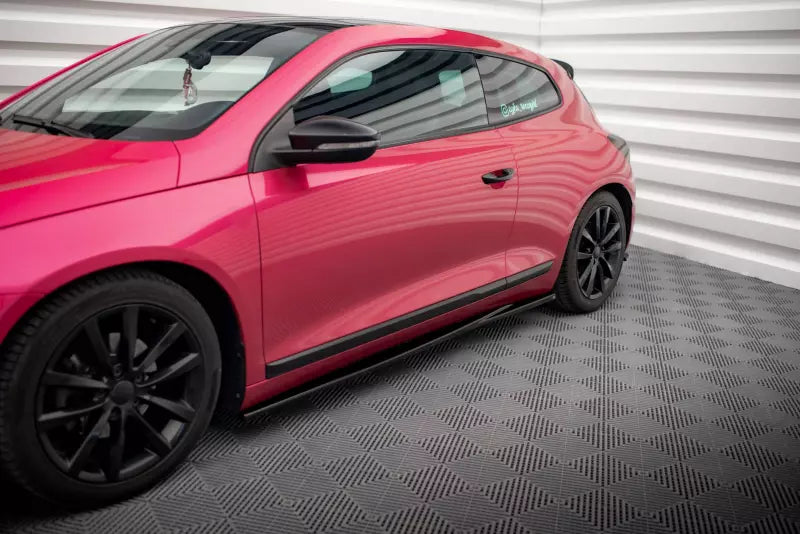 Maxton Design Seitenschweller (Paar) für VW Scirocco Mk3 Hochglanz schwarz – Ansicht 1