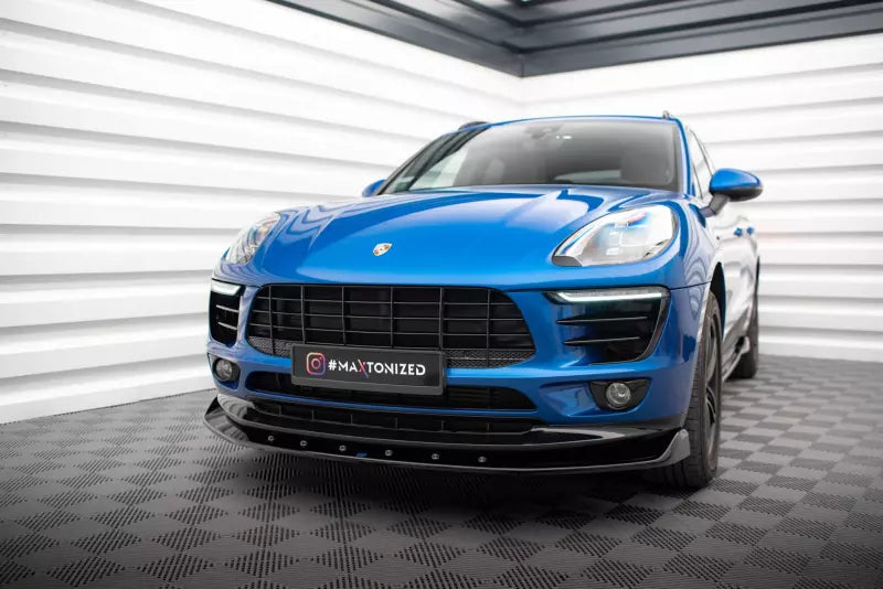 Maxton Design Frontlippe V.1 für Porsche Macan Mk1 Hochglanz schwarz – Ansicht 1