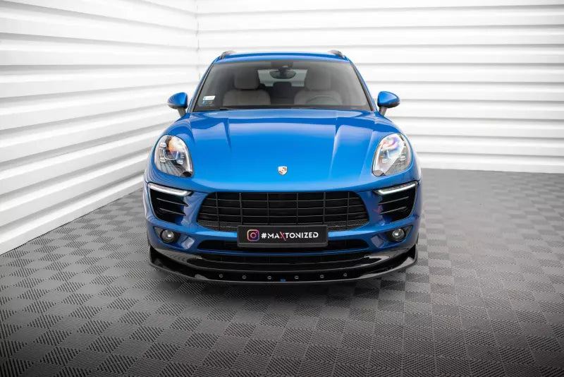 Maxton Design Frontlippe V.1 für Porsche Macan Mk1 Hochglanz schwarz – Ansicht 2