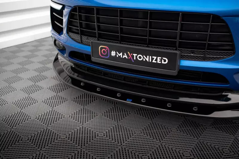 Maxton Design Frontlippe V.1 für Porsche Macan Mk1 Hochglanz schwarz – Ansicht 3