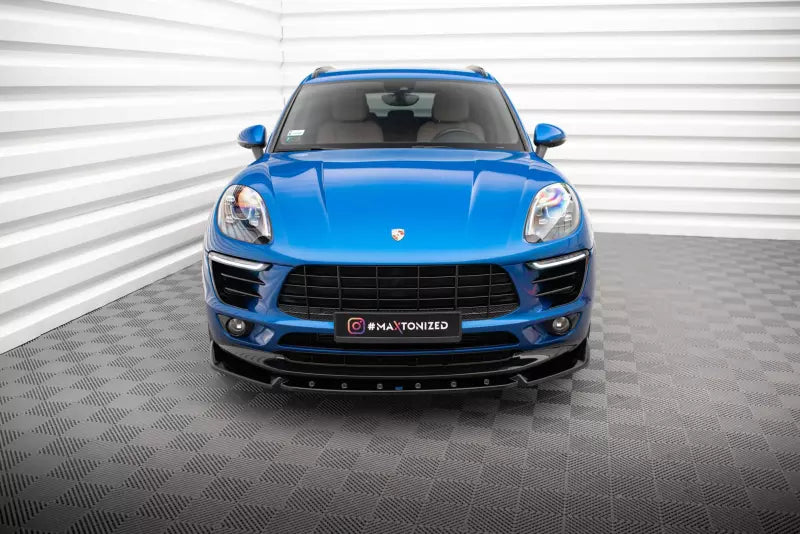 Maxton Design Frontlippe V.2 für Porsche Macan Mk1 Hochglanz schwarz – Ansicht 2