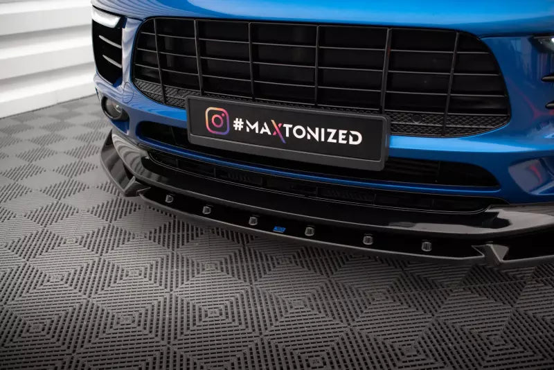 Maxton Design Frontlippe V.2 für Porsche Macan Mk1 Hochglanz schwarz – Ansicht 3