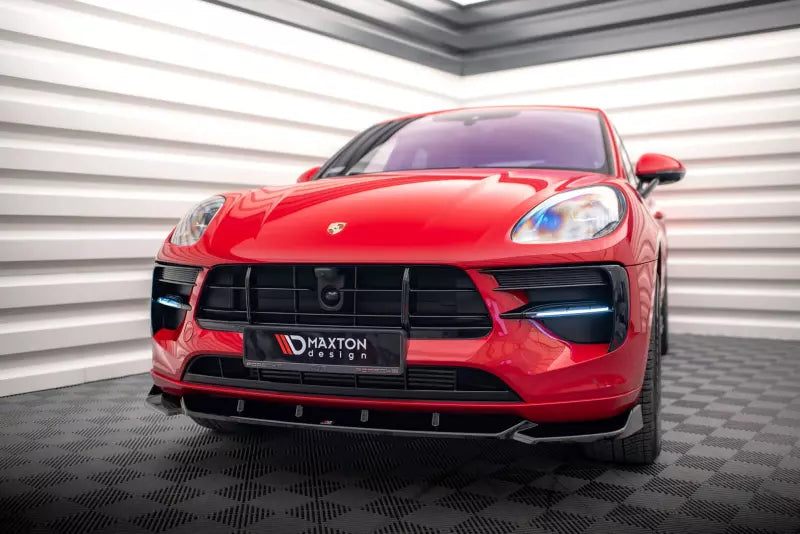 Maxton Design Frontlippe für Porsche Macan Mk1 Facelift Hochglanz schwarz – Ansicht 1