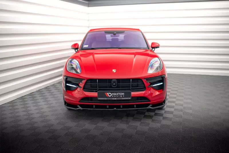 Maxton Design Frontlippe für Porsche Macan Mk1 Facelift Hochglanz schwarz – Ansicht 2