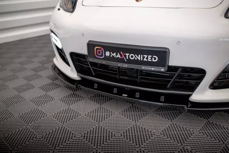 Maxton Design Frontlippe V.1 für Porsche Panamera Turbo 970 Hochglanz schwarz – Ansicht 1