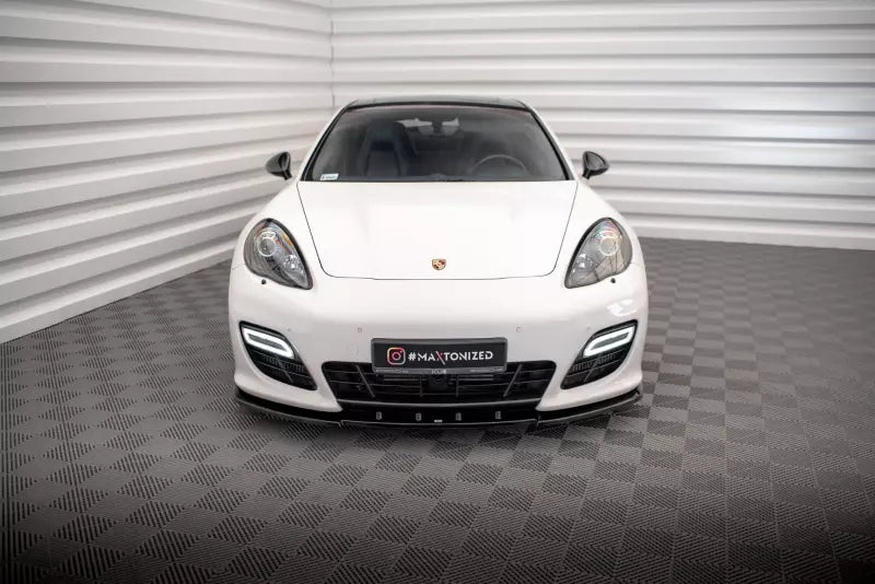 Maxton Design Frontlippe V.1 für Porsche Panamera Turbo 970 Hochglanz schwarz – Ansicht 2