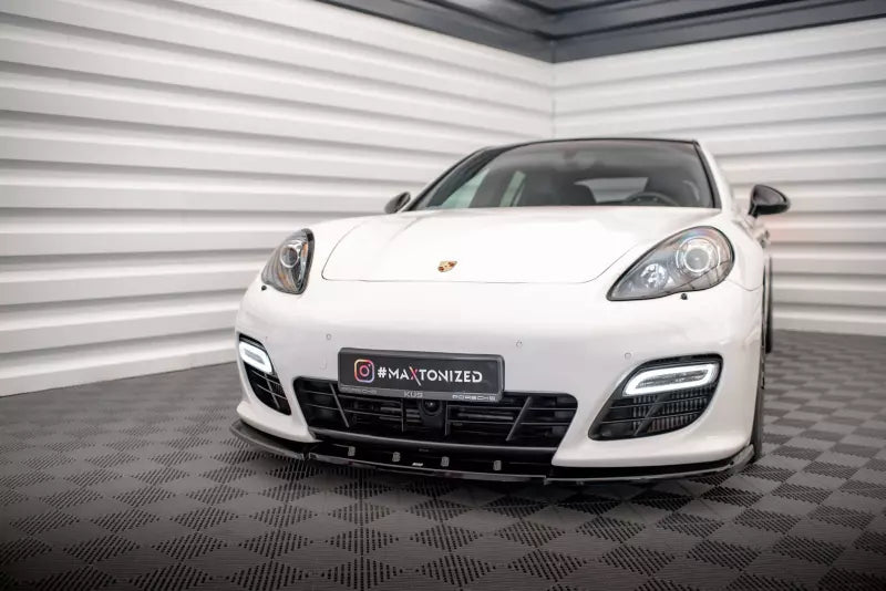 Maxton Design Frontlippe V.1 für Porsche Panamera Turbo 970 Hochglanz schwarz – Ansicht 3