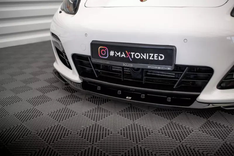 Maxton Design Frontlippe V.2 für Porsche Panamera Turbo 970 Hochglanz schwarz – Ansicht 3