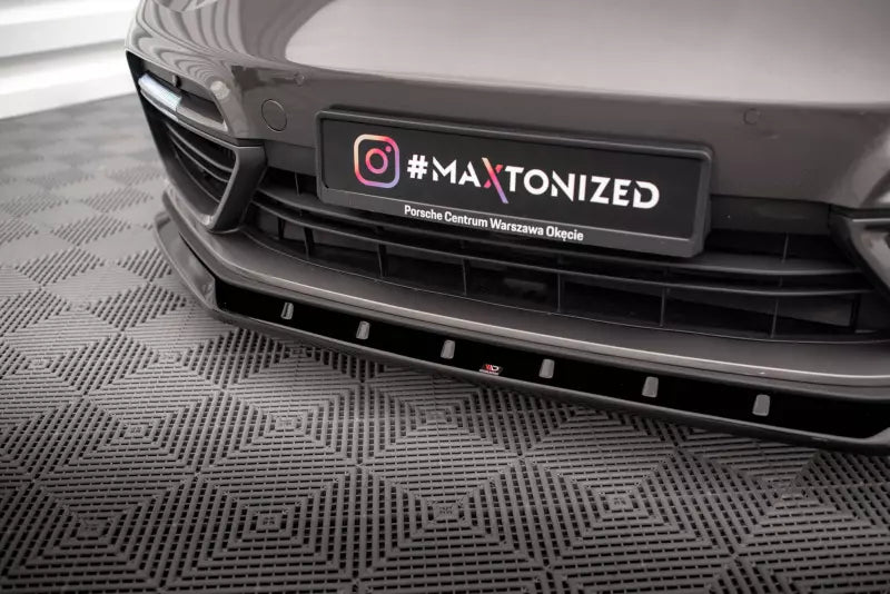 Maxton Design Frontlippe V.1 für Porsche Panamera E-Hybrid 971 Hochglanz schwarz – Ansicht 3