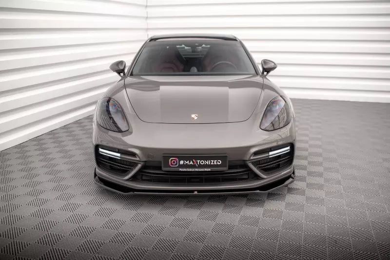 Maxton Design Frontlippe V.2 für Porsche Panamera E-Hybrid 971 Hochglanz schwarz – Ansicht 2