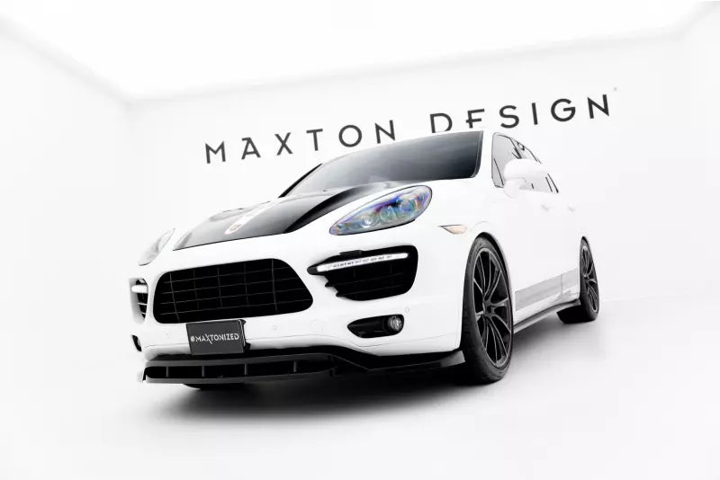 Maxton Design Frontlippe für Porsche Cayenne Mk2 Hochglanz schwarz – Ansicht 1