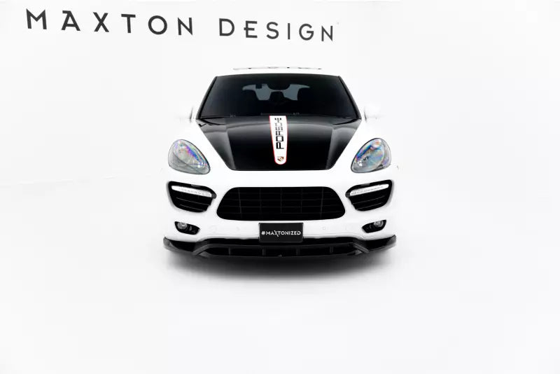 Maxton Design Frontlippe für Porsche Cayenne Mk2 Hochglanz schwarz – Ansicht 2