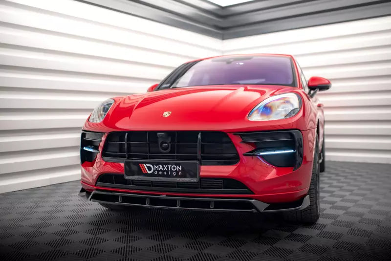 Maxton Design Frontlippe V.2 für Porsche Macan Mk1 Facelift Hochglanz schwarz – Ansicht 1