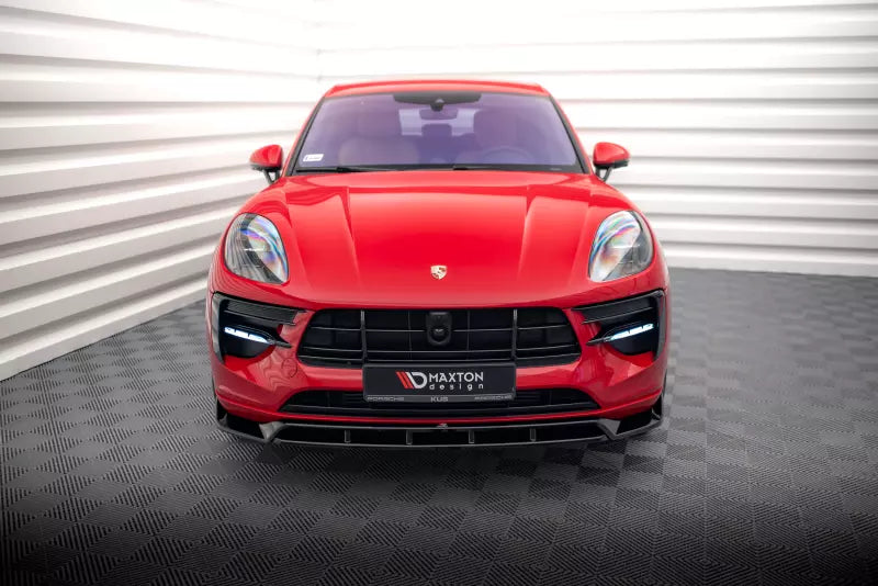 Maxton Design Frontlippe V.2 für Porsche Macan Mk1 Facelift Hochglanz schwarz – Ansicht 2