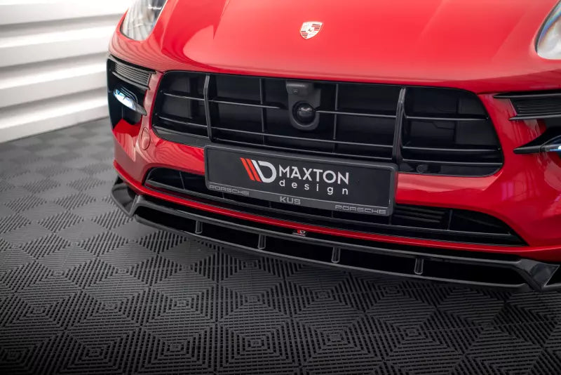 Maxton Design Frontlippe V.2 für Porsche Macan Mk1 Facelift Hochglanz schwarz – Ansicht 3