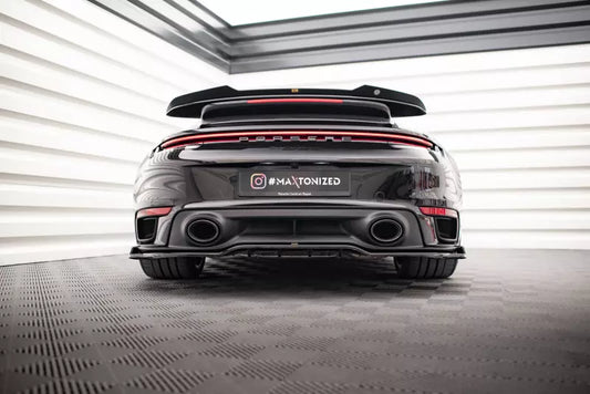Maxton Design Heckdiffusor für Porsche 911 Turbo S 992 Hochglanz schwarz – Ansicht 1