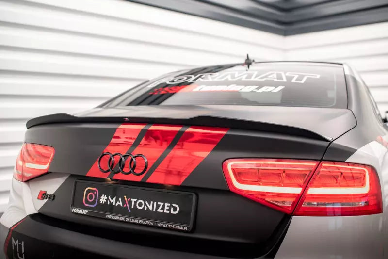 Maxton Design Heckspoiler Lippe für Audi S8 D4 Hochglanz schwarz – Ansicht 1