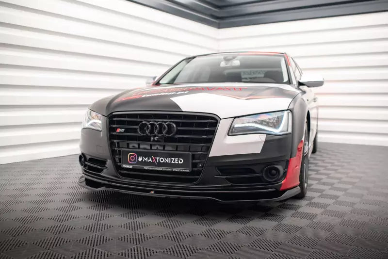 Maxton Design Frontlippe V.1 für Audi S8 D4 Hochglanz schwarz – Ansicht 1