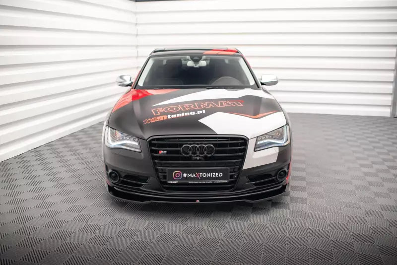 Maxton Design Frontlippe V.1 für Audi S8 D4 Hochglanz schwarz – Ansicht 2