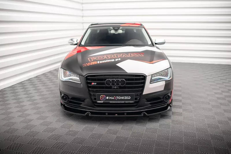 Maxton Design Frontlippe V.2 für Audi S8 D4 Hochglanz schwarz – Ansicht 2
