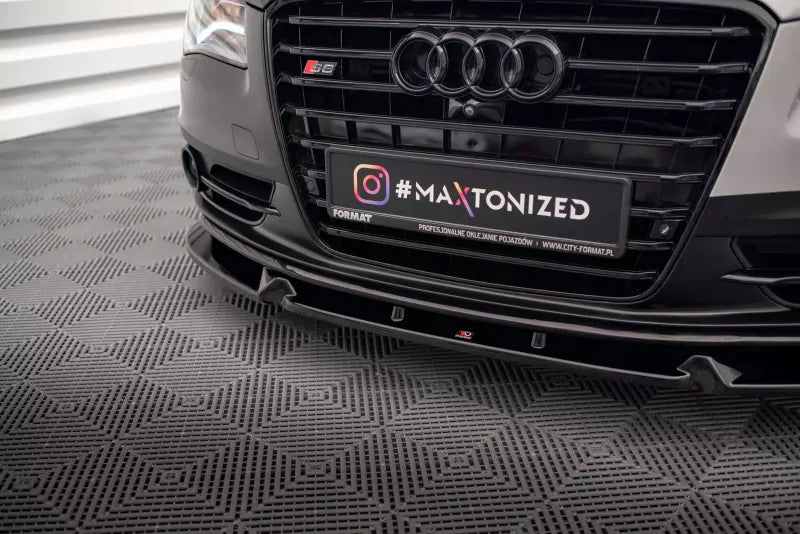 Maxton Design Frontlippe V.2 für Audi S8 D4 Hochglanz schwarz – Ansicht 3