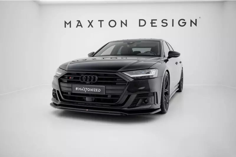 Maxton Design Frontlippe V.1 für Audi S8 D5 Hochglanz schwarz – Ansicht 1