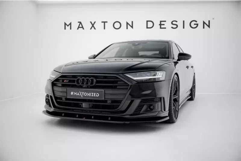 Maxton Design Frontlippe V.2 für Audi S8 D5 Hochglanz schwarz – Ansicht 1