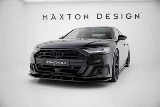 Maxton Design Frontlippe V.2 für Audi S8 D5 Hochglanz schwarz – Ansicht 1