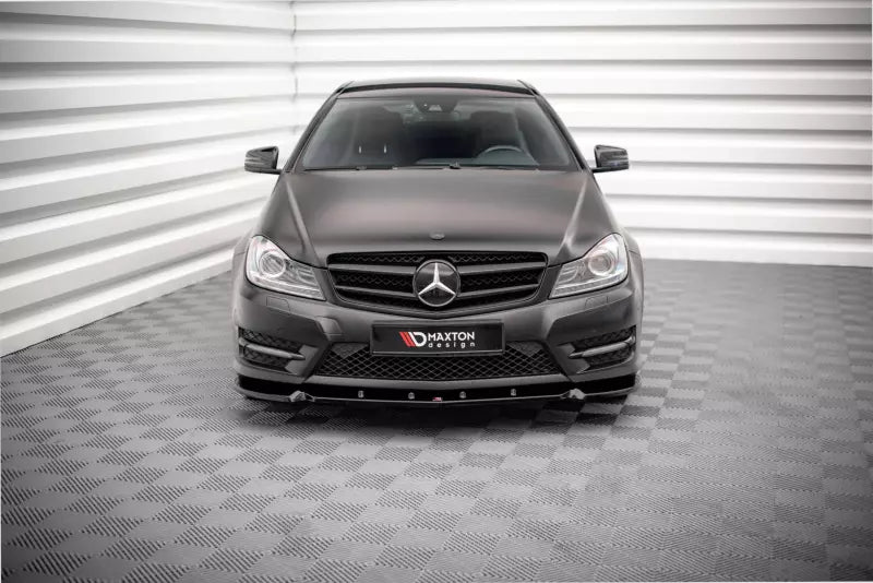 Maxton Design Frontlippe V.1 für Mercedes-Benz C Coupe AMG-Line C204 Hochglanz schwarz – Ansicht 2