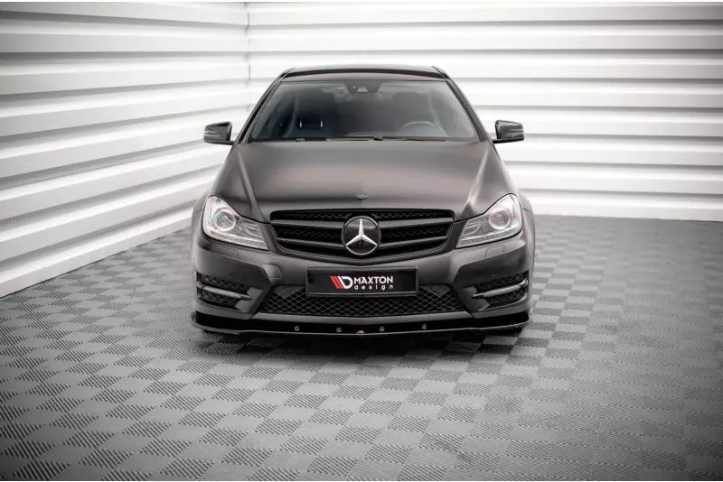 Maxton Design Frontlippe V.2 für Mercedes-Benz C Coupe AMG-Line C204 Hochglanz schwarz – Ansicht 2