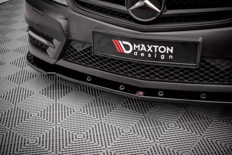 Maxton Design Frontlippe V.2 für Mercedes-Benz C Coupe AMG-Line C204 Hochglanz schwarz – Ansicht 3