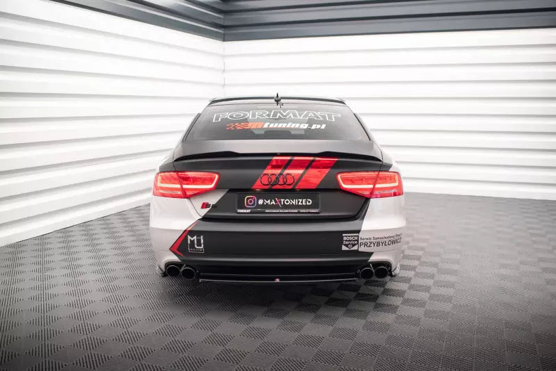 Maxton Design Heckdiffusor für Audi S8 D4 Hochglanz schwarz – Ansicht 1