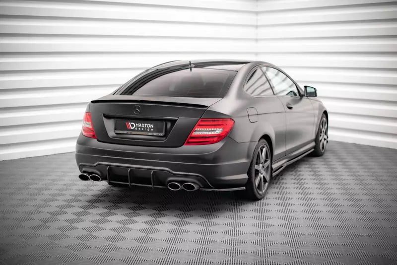 Maxton Design Diffusor Flaps für Mercedes C Klasse AMG-Line W204 Limousine / C204 Coupe / S204 Kombi Hochglanz schwarz – Ansicht 2