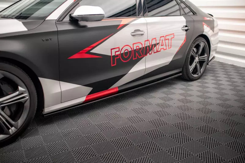 Maxton Design Seitenschweller (Paar) für Audi S8 D4 Hochglanz schwarz – Ansicht 1