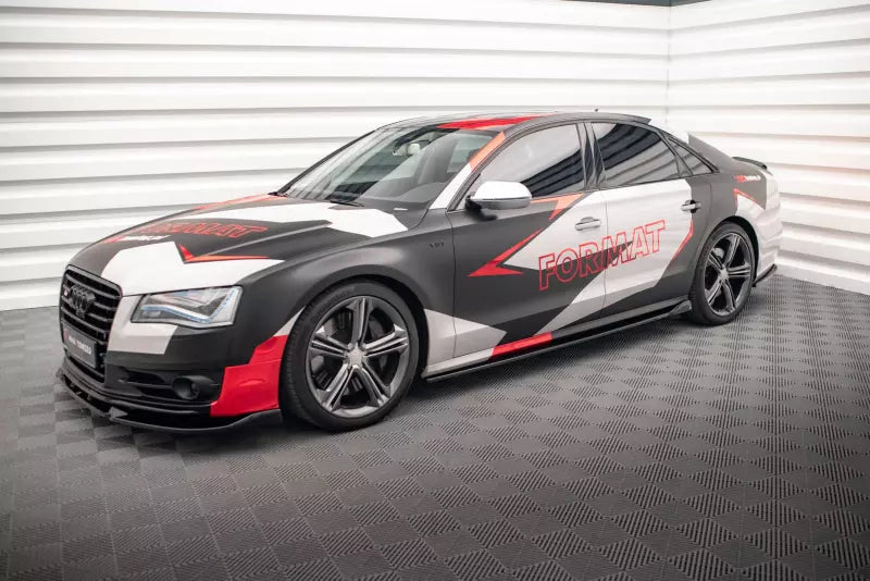 Maxton Design Seitenschweller (Paar) V.2 für Audi S8 D4 Hochglanz schwarz – Ansicht 2