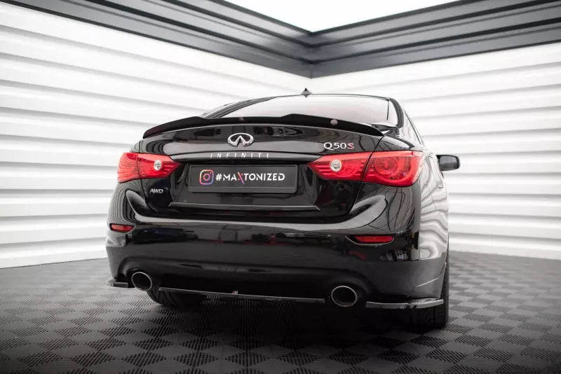 Maxton Design Heckspoiler Lippe für Infiniti Q50 S Mk1 Hochglanz schwarz – Ansicht 2